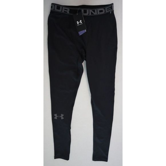 Under Armour 1282959 001 Men's Sz M Black ColdGear Compression Leggings $48+ - Picture 1 of 6
